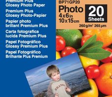 Brother BP - Fotopapier, glänzend - 100 x 150 mm - 20 Blatt - für DCP J132, J152, J552, J752 MFC J245, J4510, J470, J47