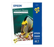 Epson Premium - Harzbeschichtetes glänzendes Fotopapier - A4 (210 x 297 mm) - 255 g/m2 - 50 Blatt - für Stylus C87, CX49