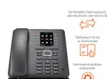 Gigaset T480HX Tischtelefon zum schnurlosen Anschluss - schwarz