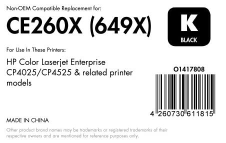 OFFICE-Partner Premium Toner - alternativ zu HP 649X (CE260X) - schwarz