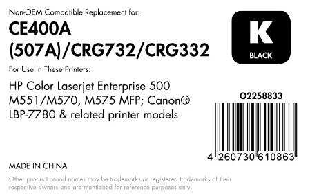 OFFICE-Partner Premium Toner - alternativ zu HP 507A (CE400A) - schwarz