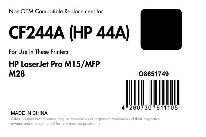 OFFICE-Partner Premium Toner - alternativ zu HP 44A (CF244A) - schwarz