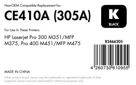 OFFICE-Partner Premium Toner recycelt - alternativ zu HP 305A (CE410A) - schwarz