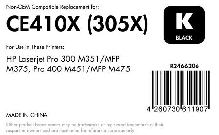 OFFICE-Partner Premium Toner recycelt - alternativ zu HP 305X (CE410X) - schwarz