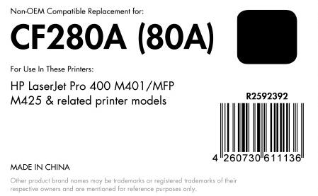 OFFICE-Partner Premium Toner recycelt - alternativ zu HP 80A (CF280A) - schwarz