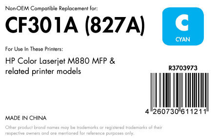 OFFICE-Partner Premium Toner recycelt - alternativ zu HP 827A (CF301A) - cyan