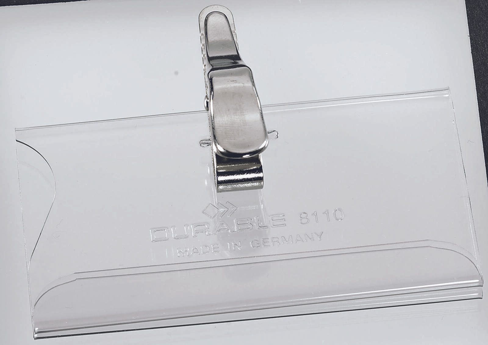 DURABLE Namensschilder transparent 7.5 cm x 4 cm