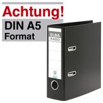 ELBA Ordner Rückenbreite 7.5 cm DIN A5 hoch Kunststoff schwarz