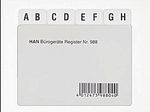 HAN Karteikartenregister A-Z transparent für DIN-A8-Karteikästen