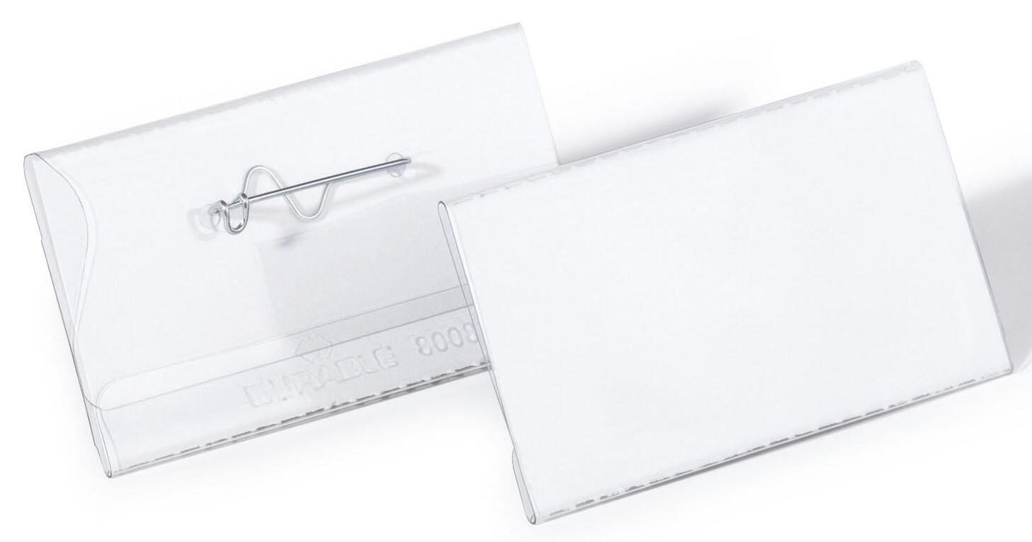 DURABLE Namensschilder transparent 7.5 cm x 4 cm