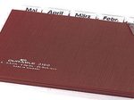 DURABLE Karteikartenregister A-Z, blanko, Jan.-Dez., 0-31 braun für DIN-A6-Karteikästen