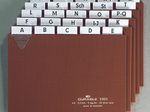 DURABLE Karteikartenregister A-Z, blanko, Jan.-Dez., 0-31 braun für DIN-A6-Karteikästen