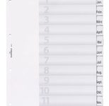 DURABLE Ordnerregister Vollformat 1-12/Jan.-Dez. DIN A4