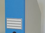 Top-Print Archiv-Stehsammler Wellpappe weiß/blau , DIN A4