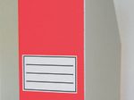 Top-Print Archiv-Stehsammler Wellpappe weiß/rot , DIN A4