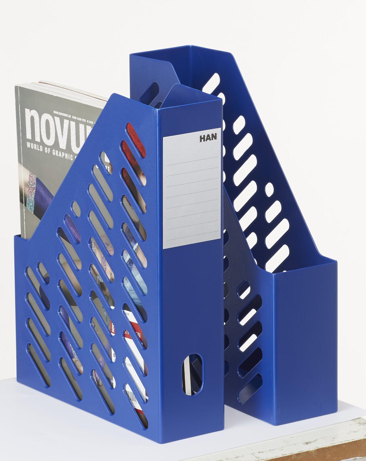 HAN Stehsammler Klassik antistatischer, schwermetallfreier Kunststoff blau , DIN A4
