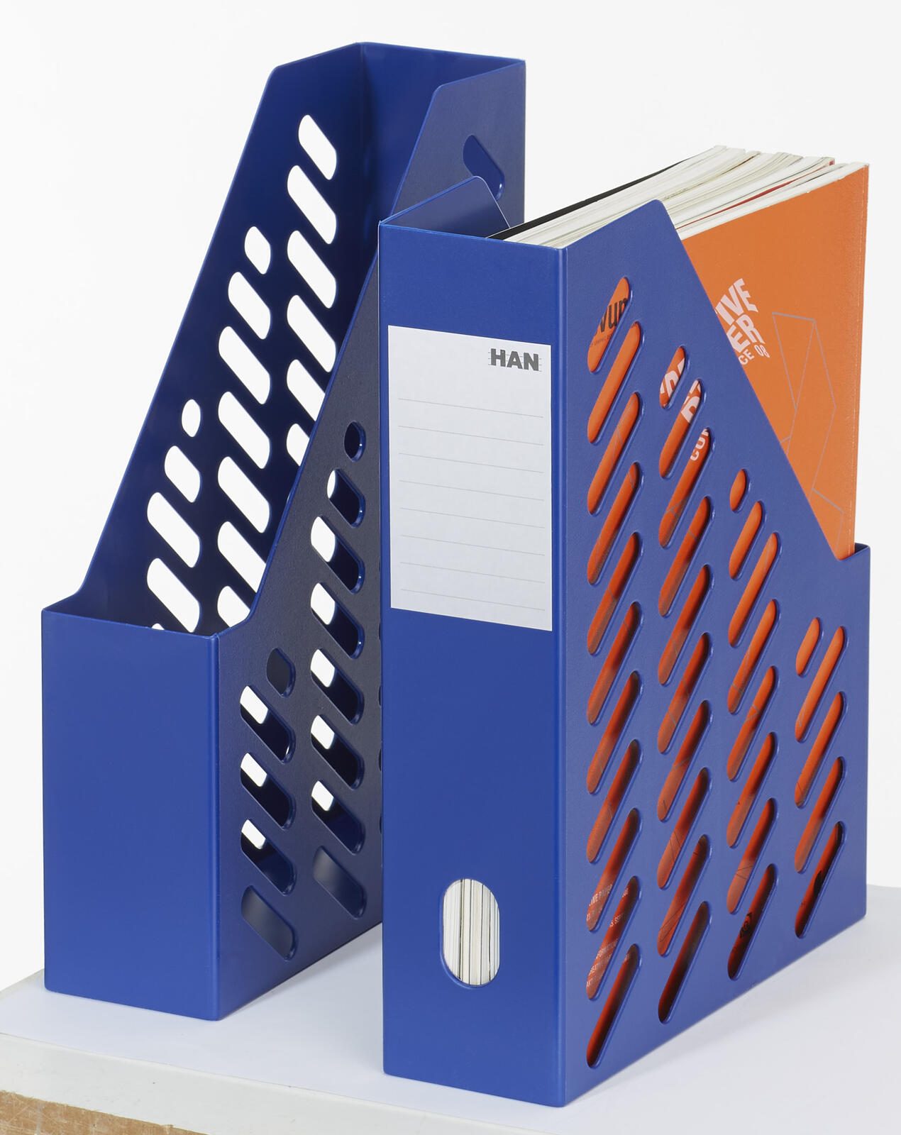 HAN Stehsammler Klassik antistatischer, schwermetallfreier Kunststoff blau , DIN A4