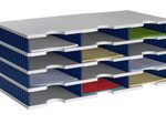 styro Styrodoc Sortierstation DIN C4 12 -Fach grau/blau