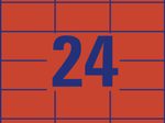 AVERY Zweckform Etiketten 3448 rot 70,0 x 37,0 mm