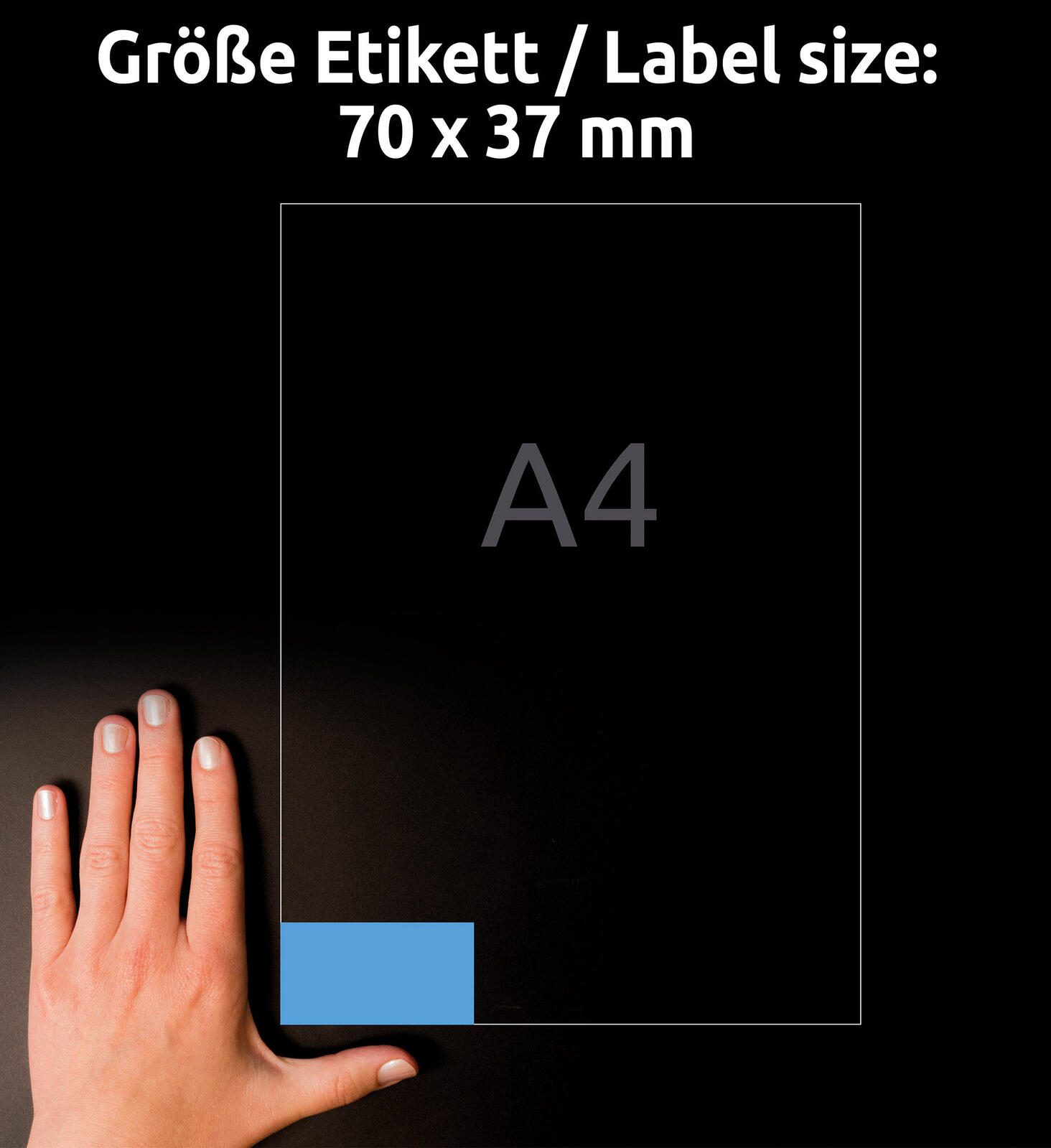 AVERY Zweckform Etiketten 3449 blau 70,0 x 37,0 mm