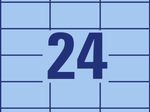 AVERY Zweckform Etiketten 3449 blau 70,0 x 37,0 mm
