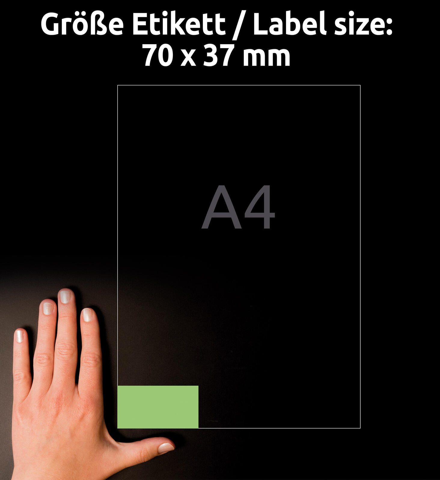 AVERY Zweckform Etiketten 3450 grün 70,0 x 37,0 mm