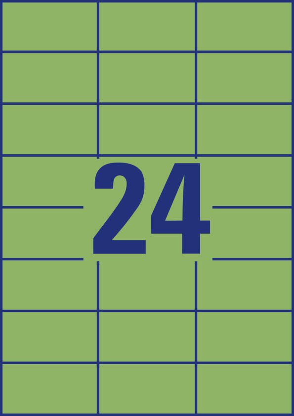AVERY Zweckform Etiketten 3450 grün 70,0 x 37,0 mm