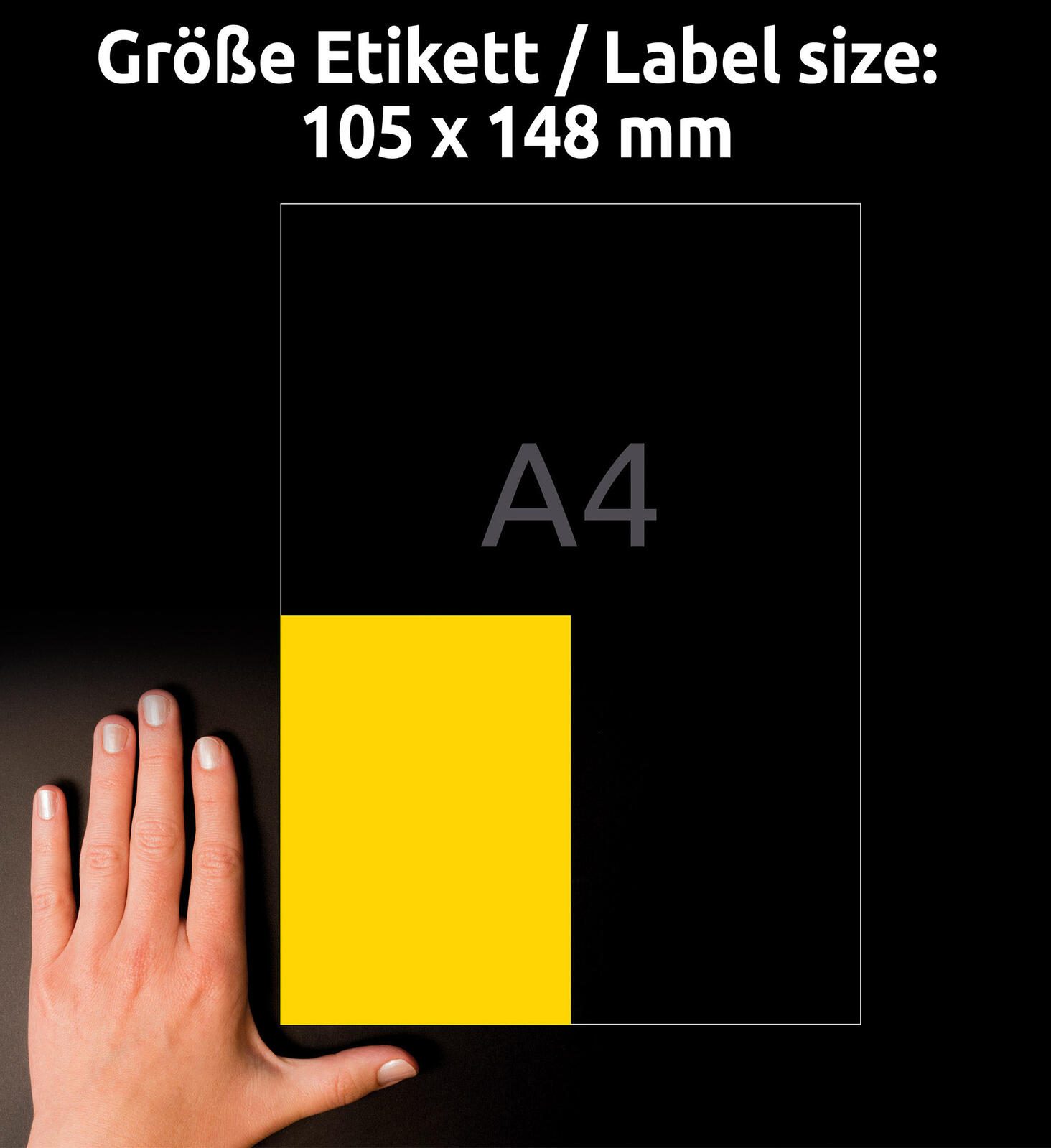AVERY Zweckform Etiketten 3459 gelb 105,0 x 148,0 mm