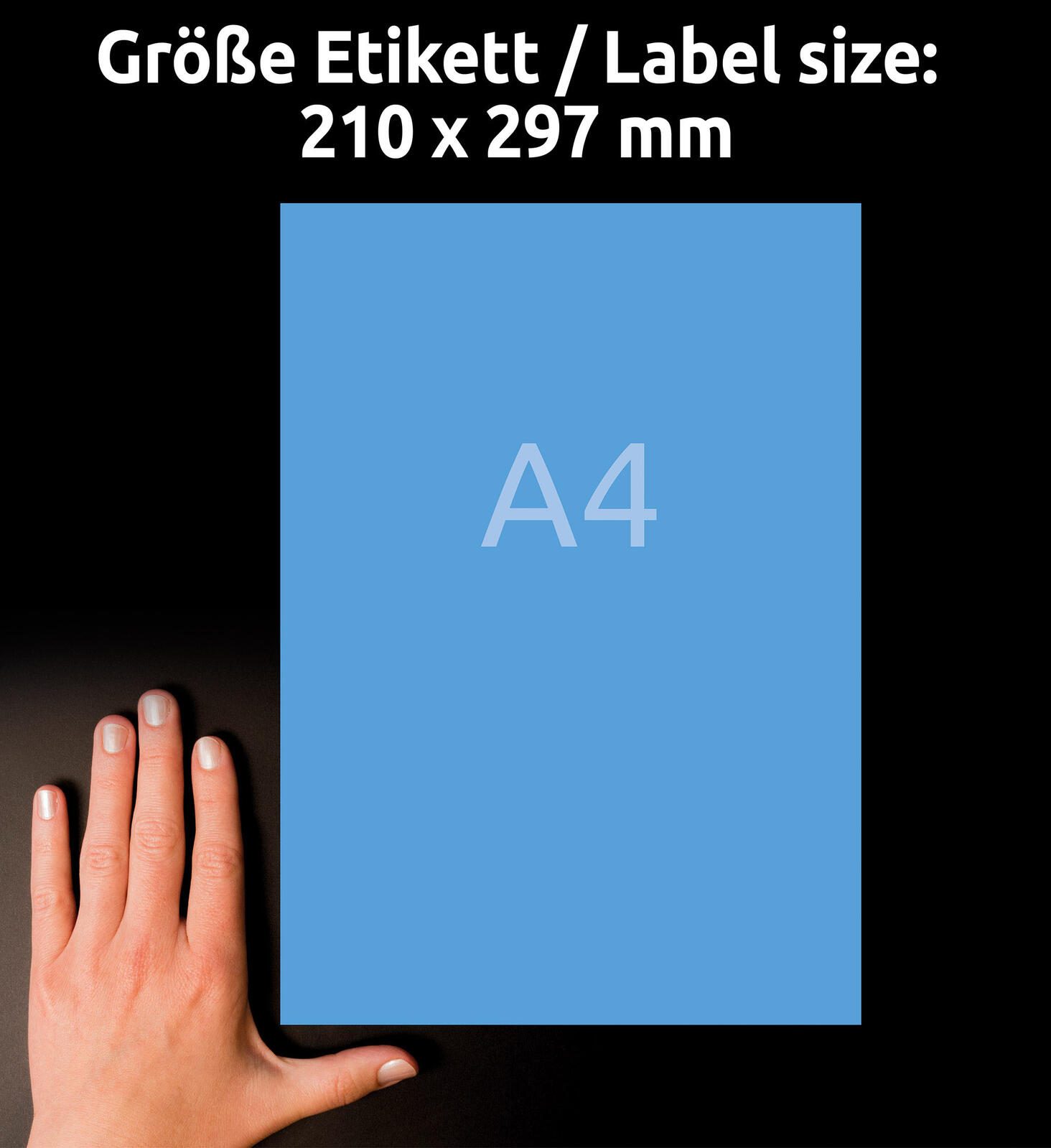 AVERY Zweckform Etiketten 3471 blau 210,0 x 297,0 mm
