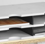 styro Styrodoc Sortierstation DIN C4 4 -Fach grau/schwarz