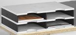 styro Styrodoc Sortierstation DIN C4 4 -Fach grau/schwarz