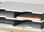 styro Styrodoc Sortierstation DIN C4 4 -Fach grau/schwarz