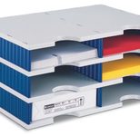 styro Styrodoc Sortierstation DIN C4 6 -Fach grau/blau