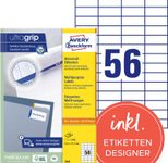 AVERY Zweckform Etiketten 3668 weiß 52,5 x 21,2 mm