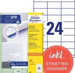 AVERY Zweckform Etiketten 3664 weiß 70,0 x 33,8 mm