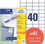 AVERY Zweckform Etiketten 3651 weiß 52,5 x 29,7 mm