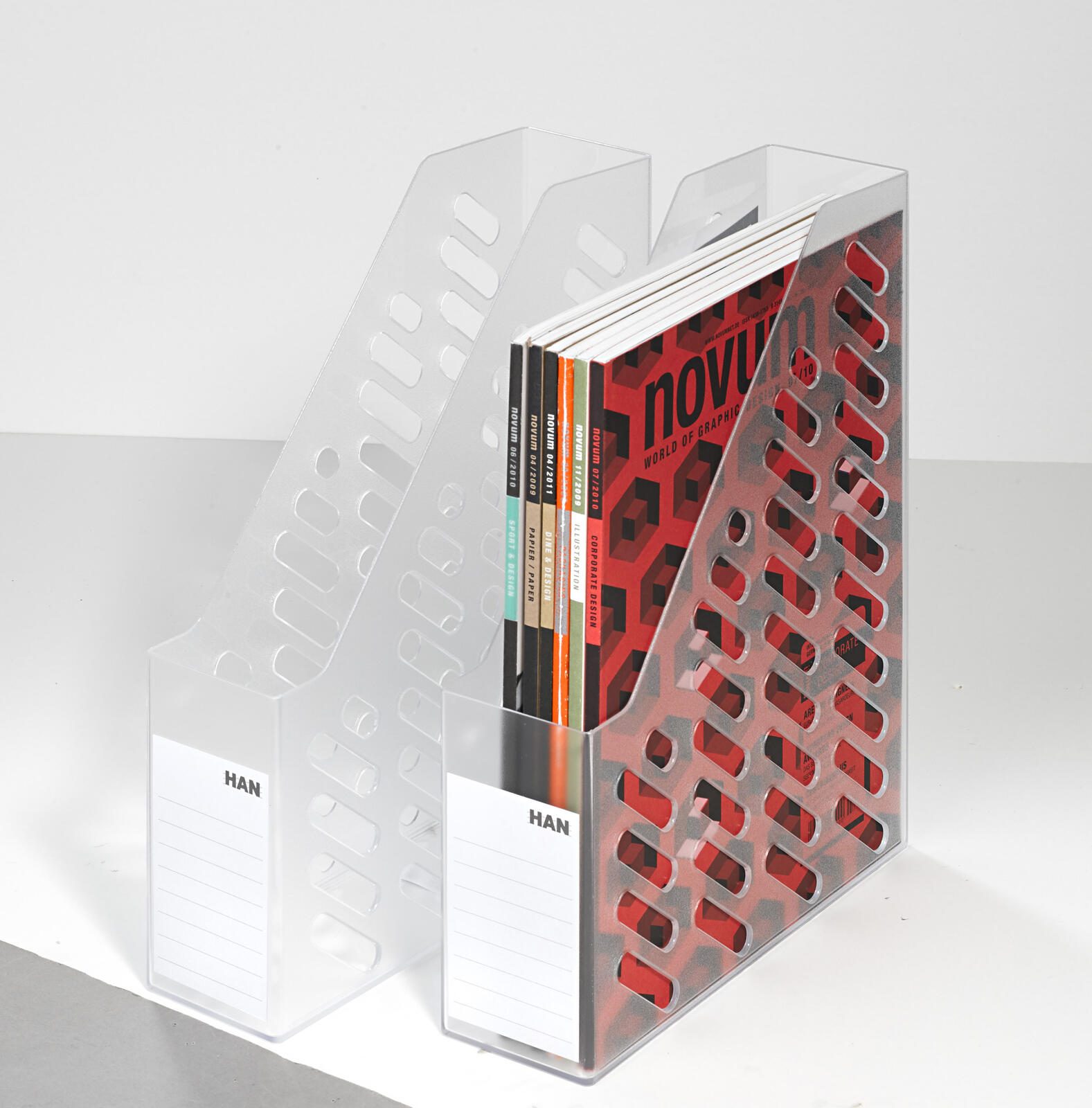HAN Stehsammler Klassik brillant antistatischer, schwermetallfreier Kunststoff transparent , DIN A4