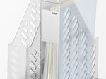 HAN Stehsammler Klassik brillant antistatischer, schwermetallfreier Kunststoff grau-transparent , DIN A4