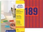 AVERY Zweckform Etiketten L6036-20 rot 25,4 x 10,0 mm
