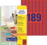 AVERY Zweckform Etiketten L6036-20 rot 25,4 x 10,0 mm