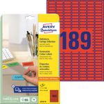 AVERY Zweckform Etiketten L6036-20 rot 25,4 x 10,0 mm