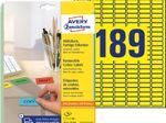 AVERY Zweckform Etiketten L6037-20 gelb 25,4 x 10,0 mm
