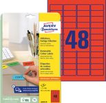AVERY Zweckform Etiketten L6038-20 rot 45,7 x 21,2 mm