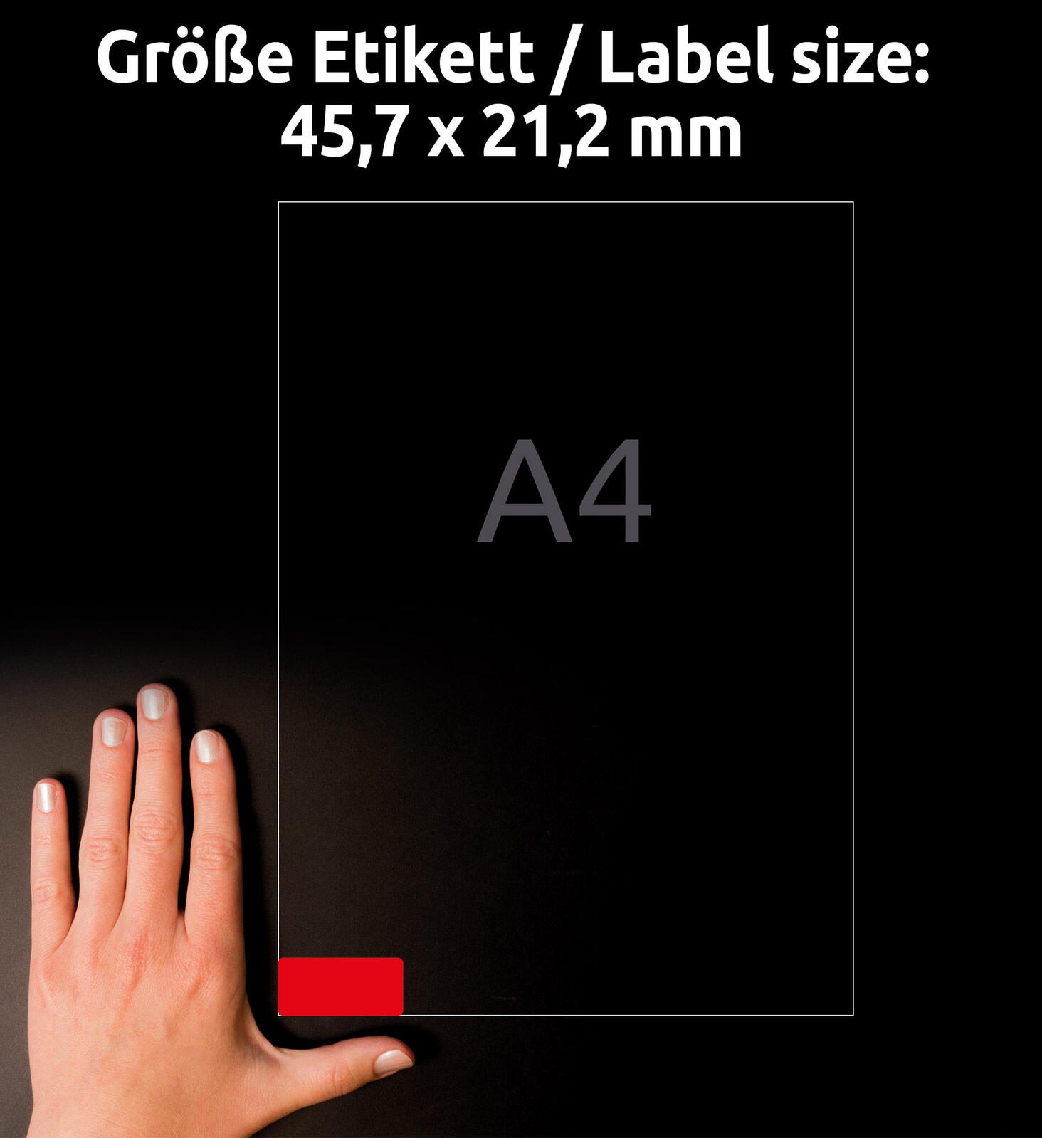 AVERY Zweckform Etiketten L6038-20 rot 45,7 x 21,2 mm