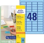 AVERY Zweckform Etiketten L6039-20 blau 45,7 x 21,2 mm