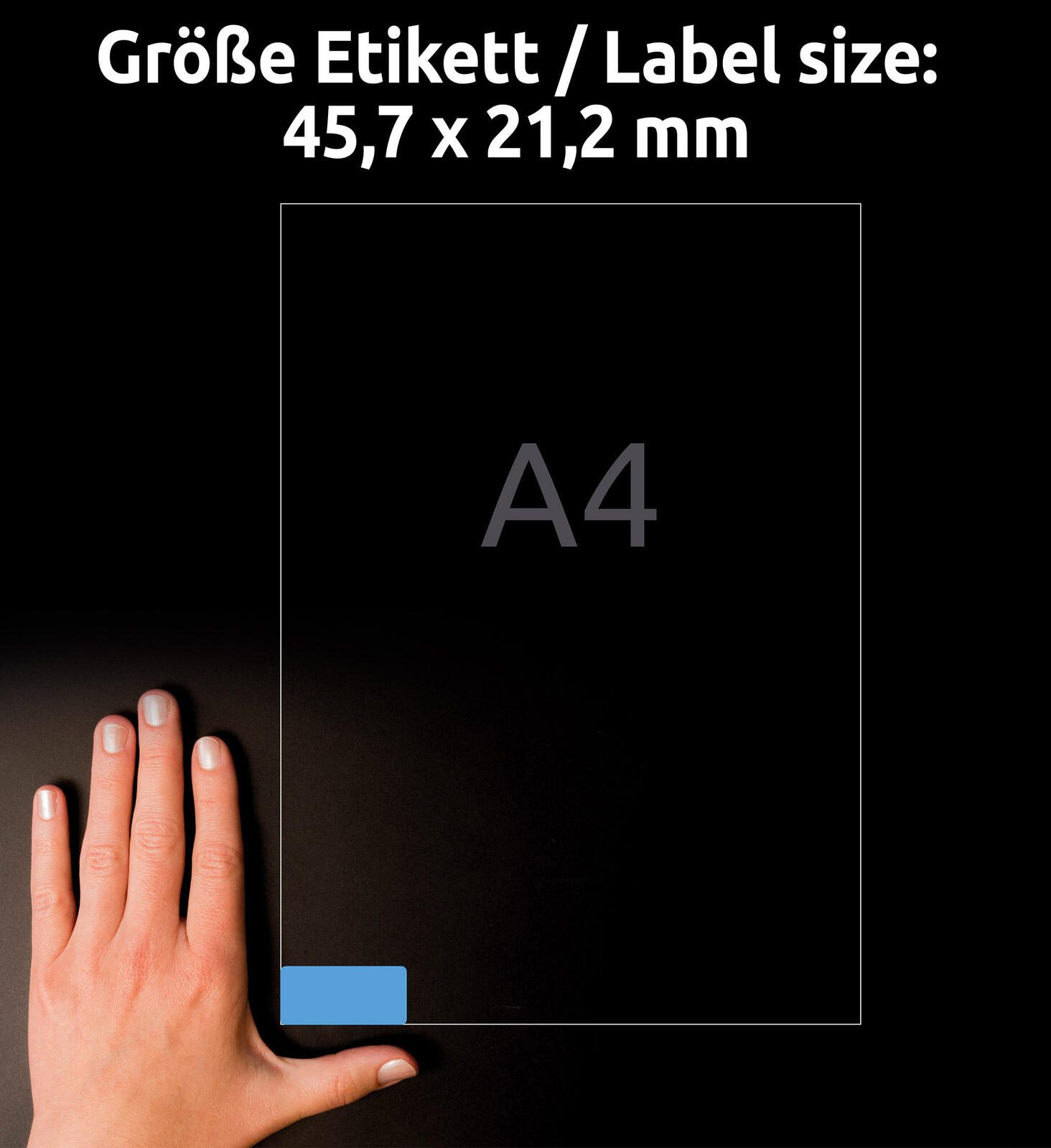 AVERY Zweckform Etiketten L6039-20 blau 45,7 x 21,2 mm
