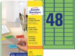 AVERY Zweckform Etiketten L6040-20 grün 45,7 x 21,2 mm