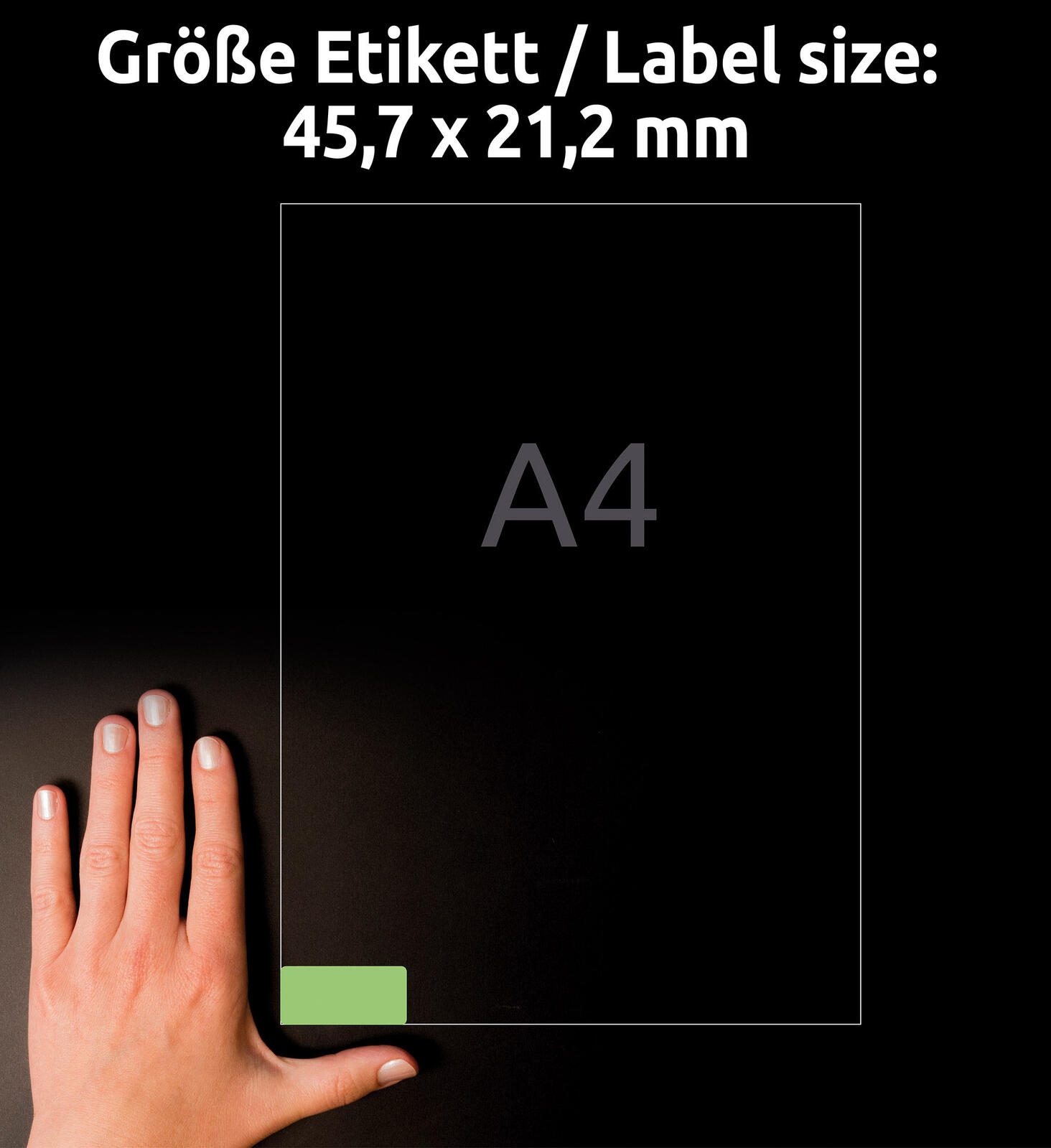 AVERY Zweckform Etiketten L6040-20 grün 45,7 x 21,2 mm