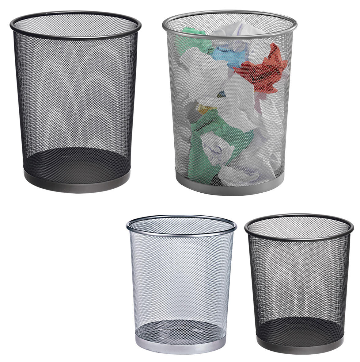 Zeller Papierkorb 17,5 l alu