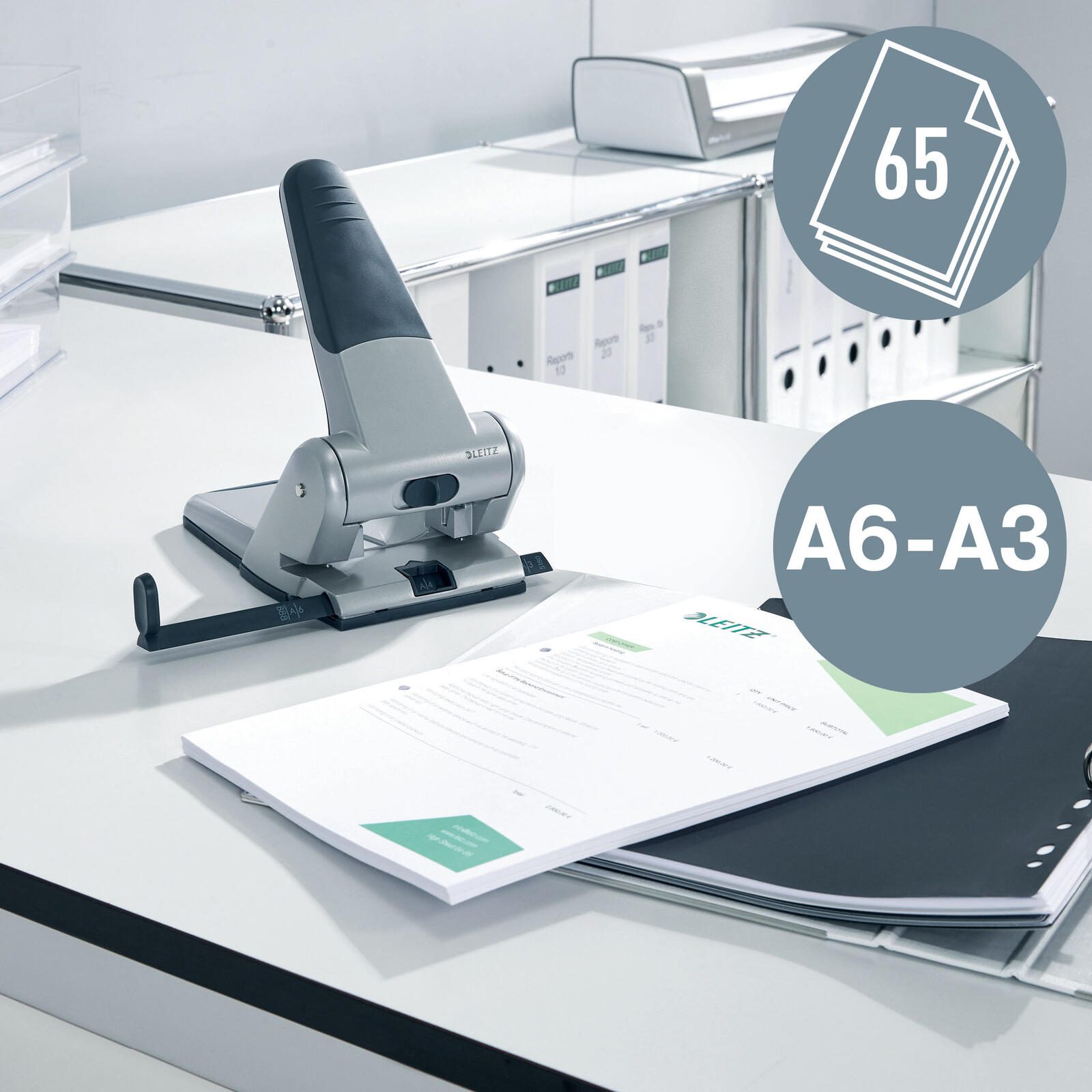 LEITZ Registraturlocher 5180 silber